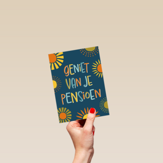 Pensioen kaart zonnetjes