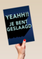 geslaagd kaart yeahh je bent geslaagd