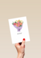 Bedankt kaart algemeen bloemen