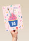 Verjaardagskaart make a wish cupcake