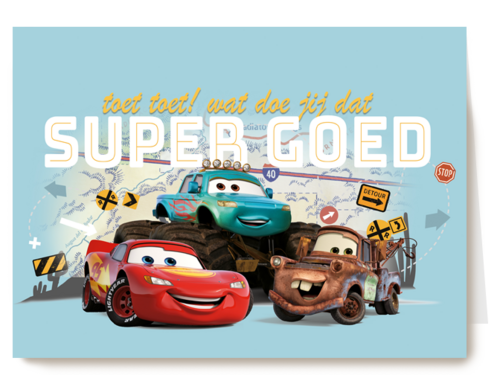 Cars complimentkaart Super Goed