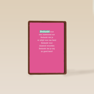 bedankt voor een luisterend oor