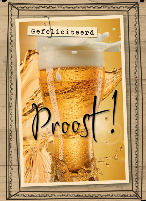 glas bier in lijst