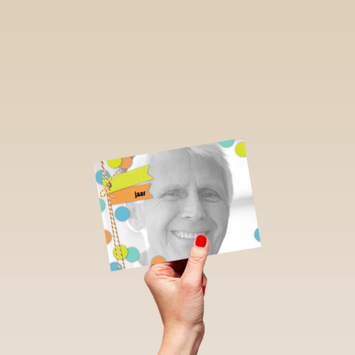 fotokaart man stippen