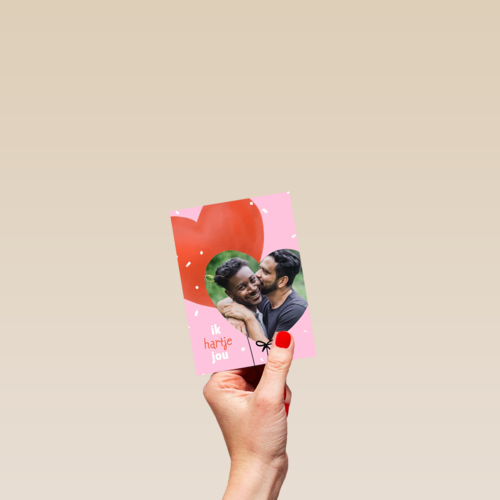 Valentijnskaart foto met hart