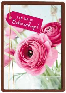 Beterschapskaart vrouw Bloemen Van harte beterschap