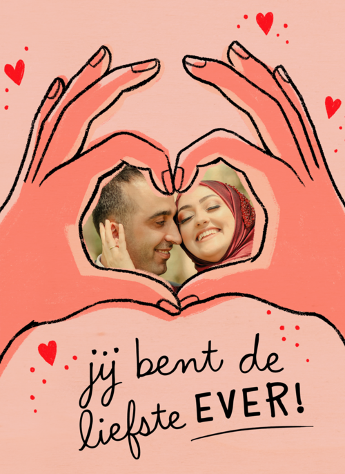 Houten Kaart Valentijn | Houten Kaart Hallmark | Valentijn | Fotokaart Jij Bent De Liefste Ever
