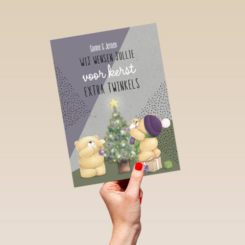 kerstkaart wij wensen jullie voor kerst extra twinkels