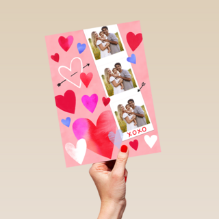 Valentijn XOXO Fotokaart