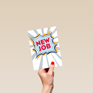nieuwe baan kaart new job