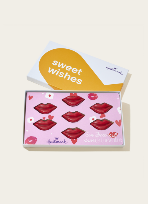 Luxe Gevulde Chocolade Kusjes Een Zoete Kus Door De Brievenbus Cadeau Chocolade |