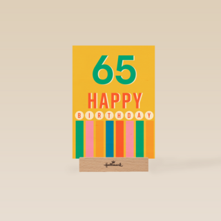 Kleurige 65 jaar verjaardagskaart