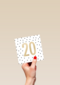 gouden 20 met stippen