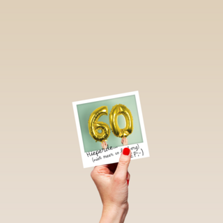 polaroid kaart 60 jaar geworden
