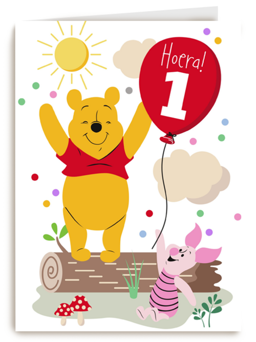 hoera 1 jaar met winnie
