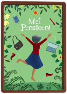 Pensioenkaart vrouw gooit alles in de lucht