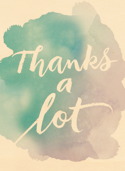 Houten Kaart | Thanks A Lot Watercolor