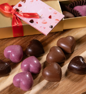 Giftset Leonidas Hartjes Chocolade met Mini Prosecco