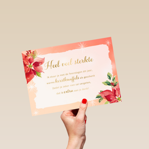 Kerstkaart speciale momenten Heel veel sterkte