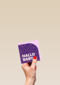 Paarse design kaart hallo baby