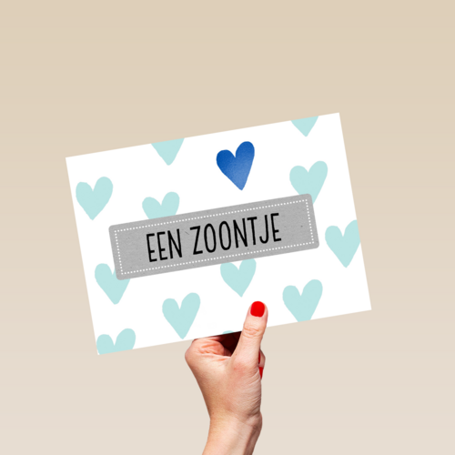een zoontje met veel harten