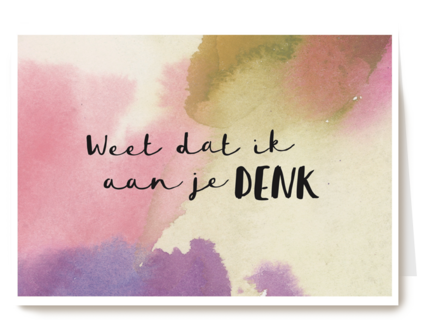 condoleance kaart weet dat ik aan je denk