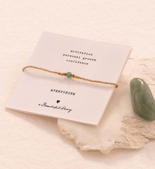 A Beautiful Story Motivation Armbandje Aventurijn