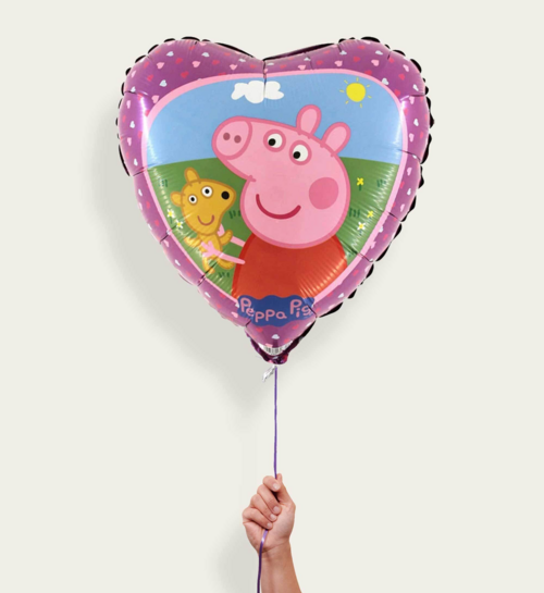Ballon Hart Peppa Pig & Teddy Multi