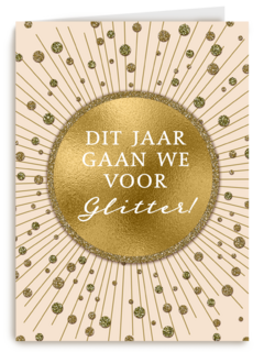 Kerstkaart dit jaar gaan we voor glitter