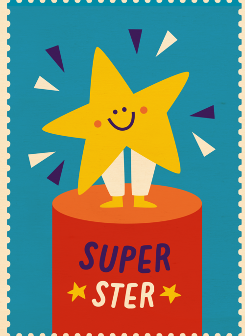 Kinderpostzegels - Superster