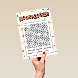 kaart voor kinderen woordzoeker spelletje corona quarantaine