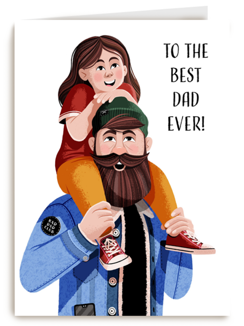 vaderdagkaart folio to the best dad ever