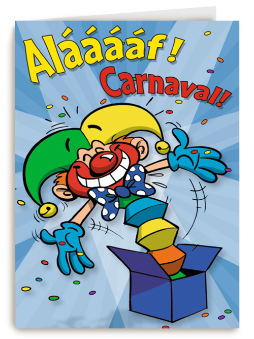 carnavalskaart alaaaf clown uit box