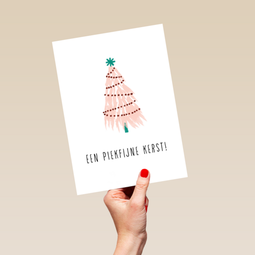 kerstkaart een piekfijne kerst