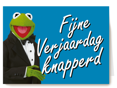 Kermit kaart fijne verjaardag knapperd