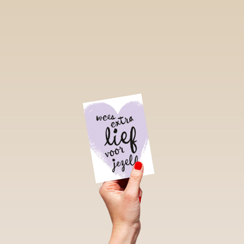 sterktekaart wees extra lief voor jezelf
