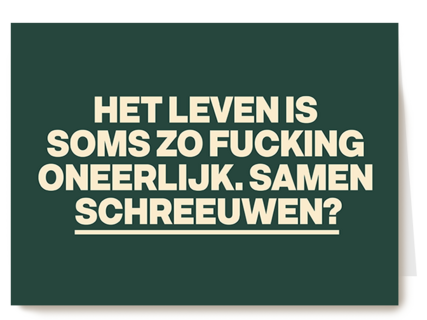 condoleance kaart andc het leven is soms zo fucking oneerlijk