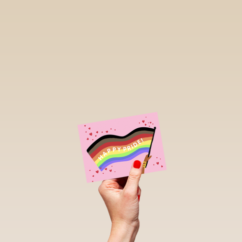 Happy Pride waving flag