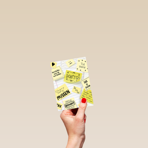 post it afscheid nemen