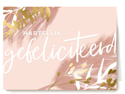 Verjaardagskaart stijlvol Gefeliciteerd