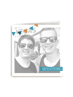 fotokaart vierkant foto vlaggen blauw