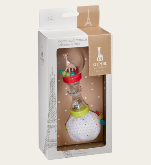 Sophie de giraf maracas rammelaar in wit geschenkdoosje