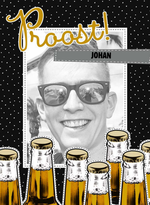 Verjaardagskaart foto proost