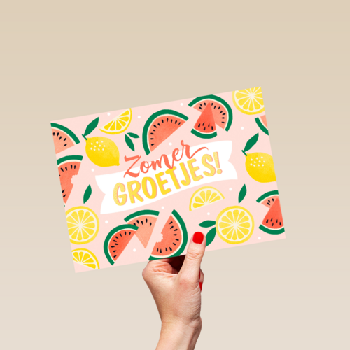 zomer kaart hip zomer groetjes