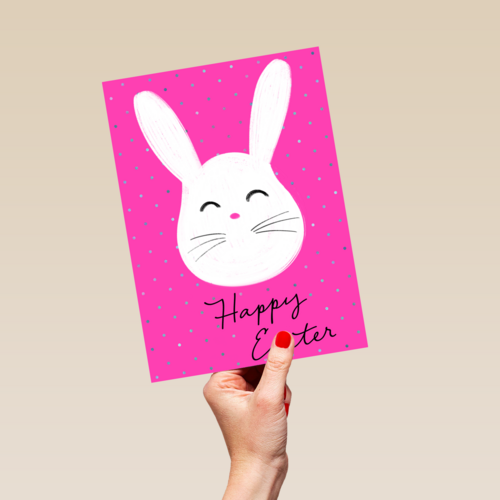Pasen kaart Paashaas Happy Easter