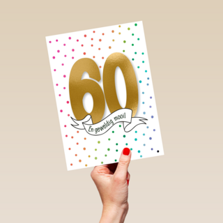 verjaardagskaart 60 en zo geweldig mooi