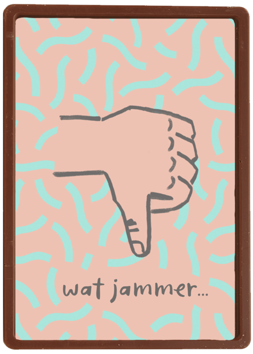 Chocolade Kaart Diploma | Hallmark | Chocolade Kaart Hallmark | Diploma | Gezakt Kaart Thumbs Down