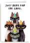 verjaardag kaart folio just here for the cake