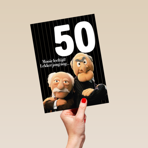 muppets verjaardagskaart statler en waldorf