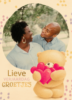 fotokaart verjaardag forever friends lieve verjaardag groetjes